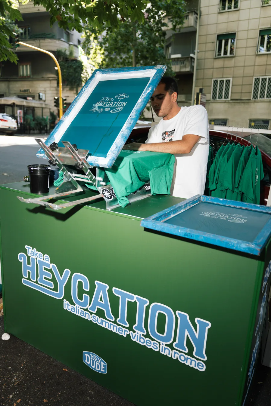 Serigrafia live per Heycation a Roma